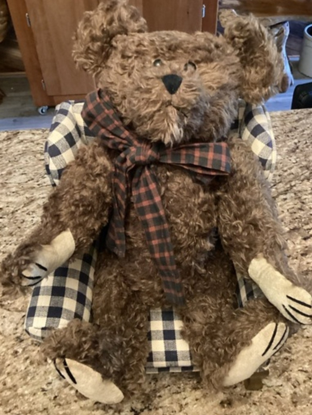Boyds Bears, bear, Jackson R Bearington, 16" Mohair, Nwts, Jointed.